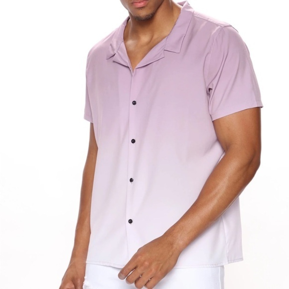 Men’s High to Low Ombre Shirt
Purple combination